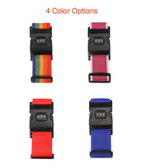 Suitcase Belt Non Slip Strength Travel Belt Luggage Strap with 3 Digit Combination Bike Lock