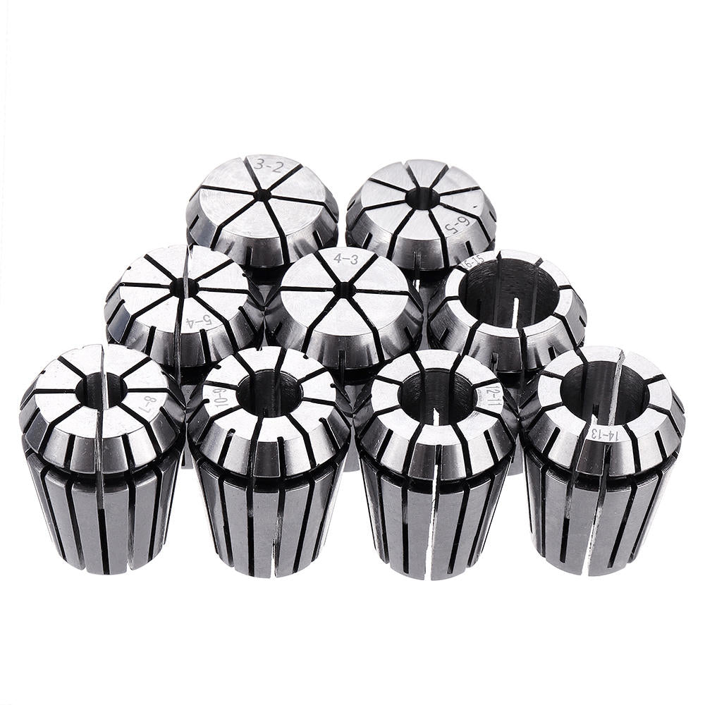 9Pcs ER25 Spring Collet Set with MT Collet Chuck Holder for CNC Milling Lathe Tool