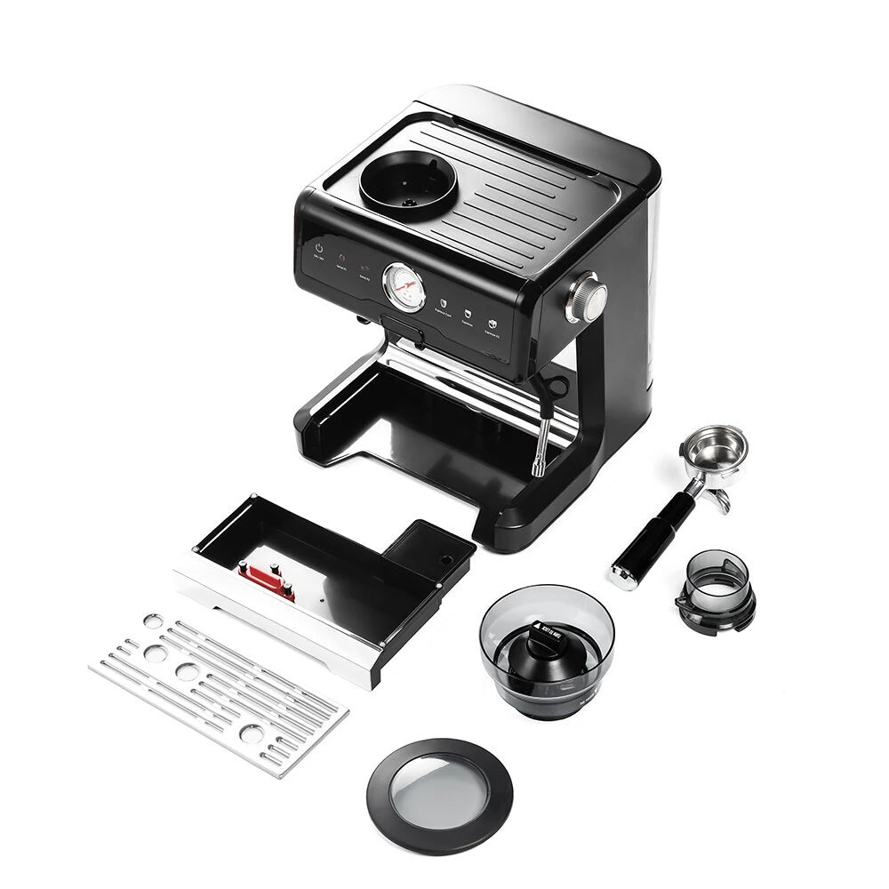 20-Bar 2200W Espresso Machine, Conical Burr Grinder, Dual Boiler & Pump, PID/NTC, Hot & Cold Brew, 58mm Portafilter & Steam Wand