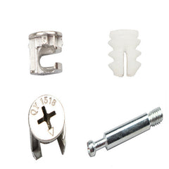 20PCS 3-in-1 Eccentric Wheel Screw Nut Kit for Furniture Wardrobe Connection, Fits 15-21mm Board Thickness