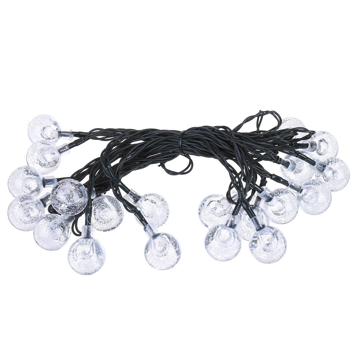 LED Solar Outdoor Waterproof Lamp 2.3cm Diameter Ball Shape Christmas Light String Balcony Garden Decoration Lights