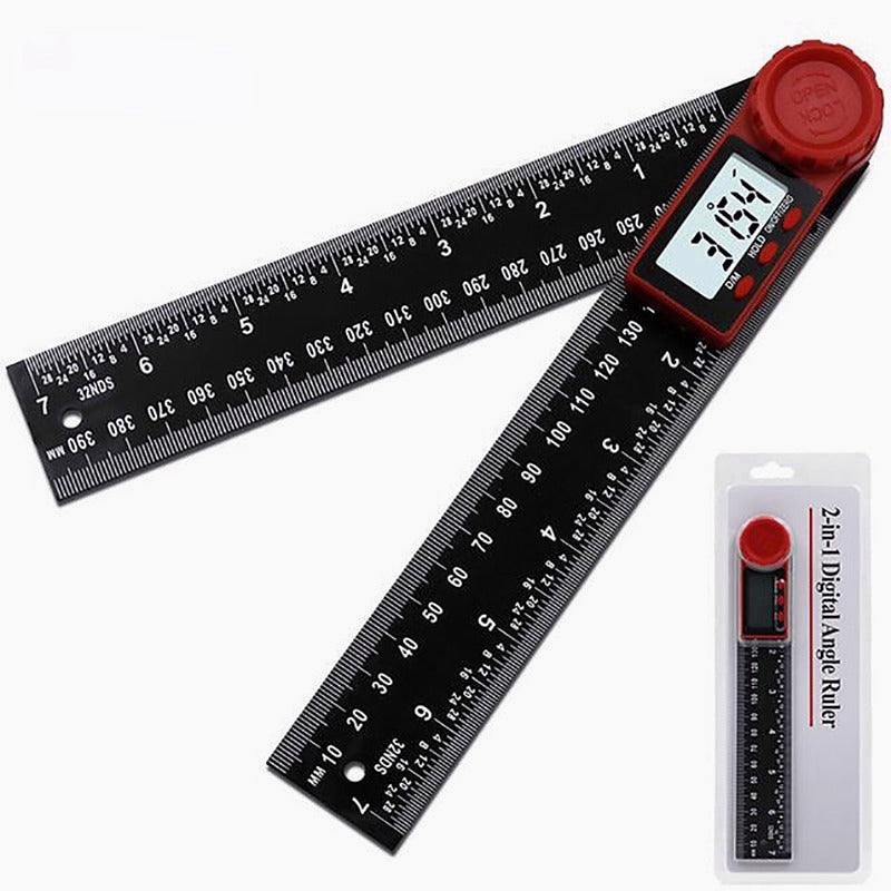 2-in-1 Digital Angle Finder Protractor Measuring Tool For Woodworking DIY