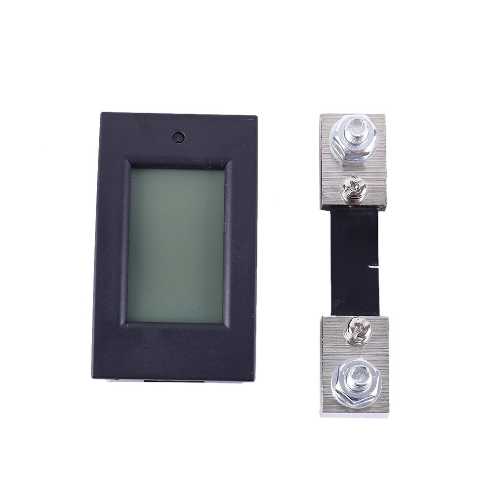 Voltmeter Ammeter 100V 100A Power Meter Electric Energy Meter Voltage Alarm with 75mV Shunt LCD Display Screen Circuit Monitor