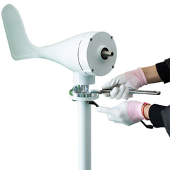 300W S-Shaped 6-Blade Wind Turbine Generator with Controller & Inverter, 12V/24V Auto-Charging