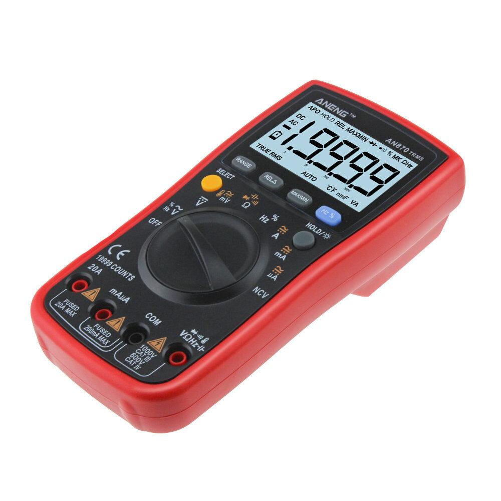Auto Range Digital Precision Multimeter 19999 Counts True-RMS NCV Ohmmeter Tester