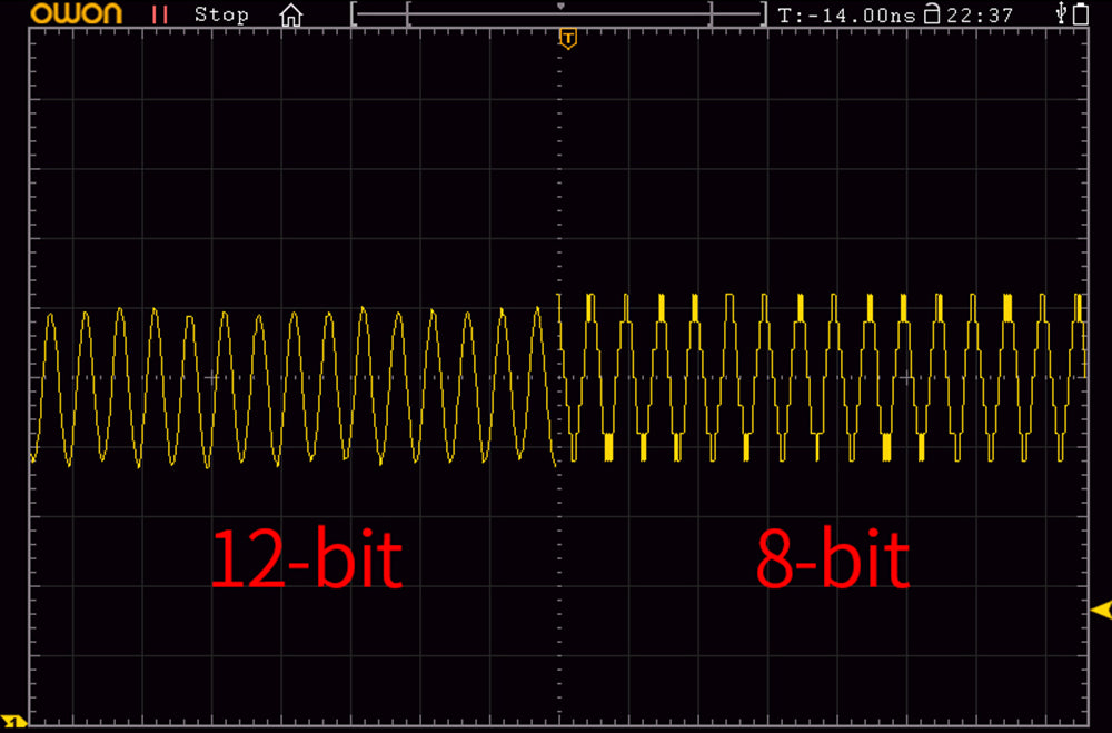 100MHz Digital Storage Oscilloscope, 2 Channels, 12-Bit Resolution, 1GS/s Sampling & 8-Inch LCD Display