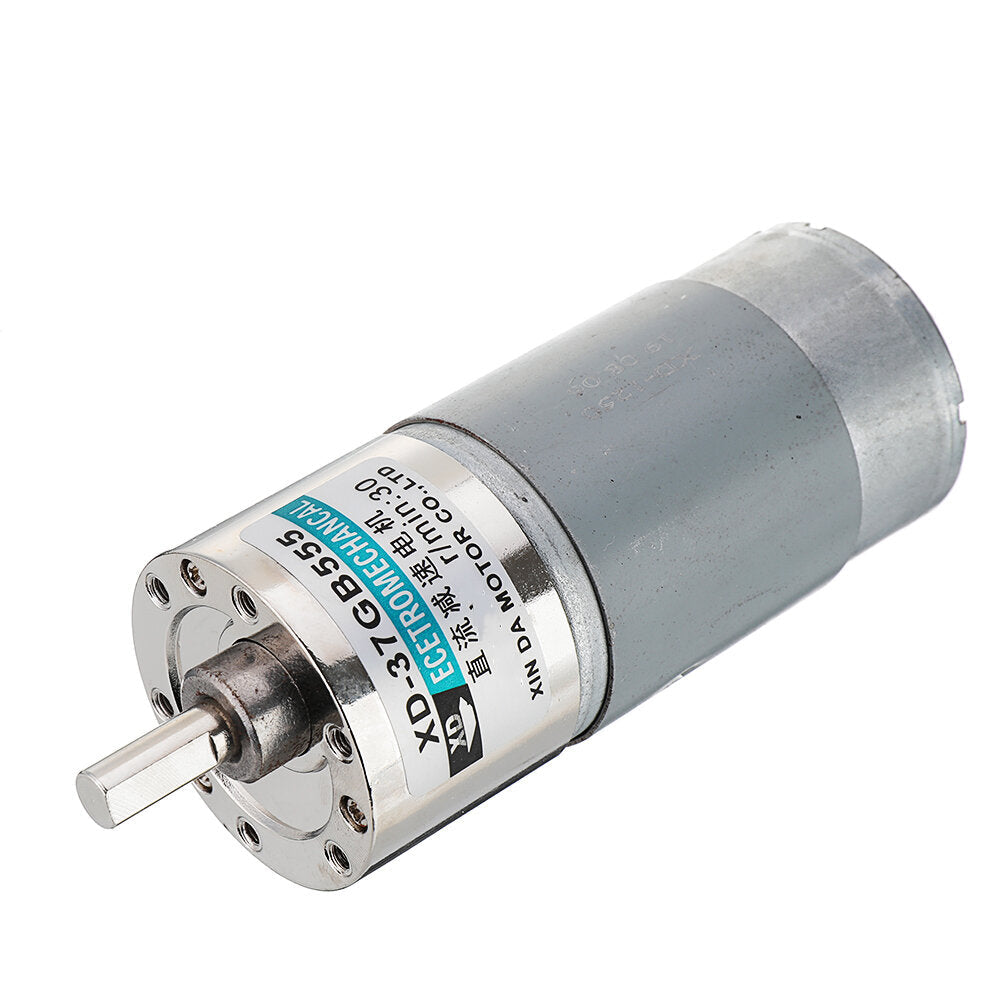 DC 24V 30/50/100RPM Large Torque Reversible Motor 555 Gear Reducer Motor