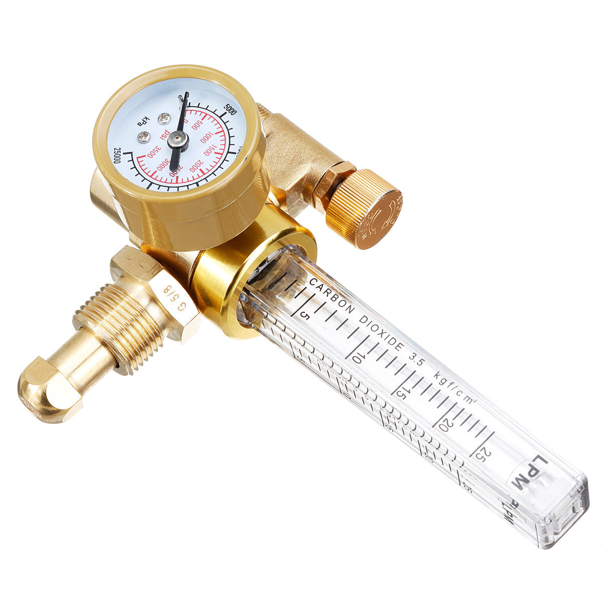 Argon CO2 Mig Tig Flow Meter Auto Pressure Regulator Welding Weld Gauge Gas Welder