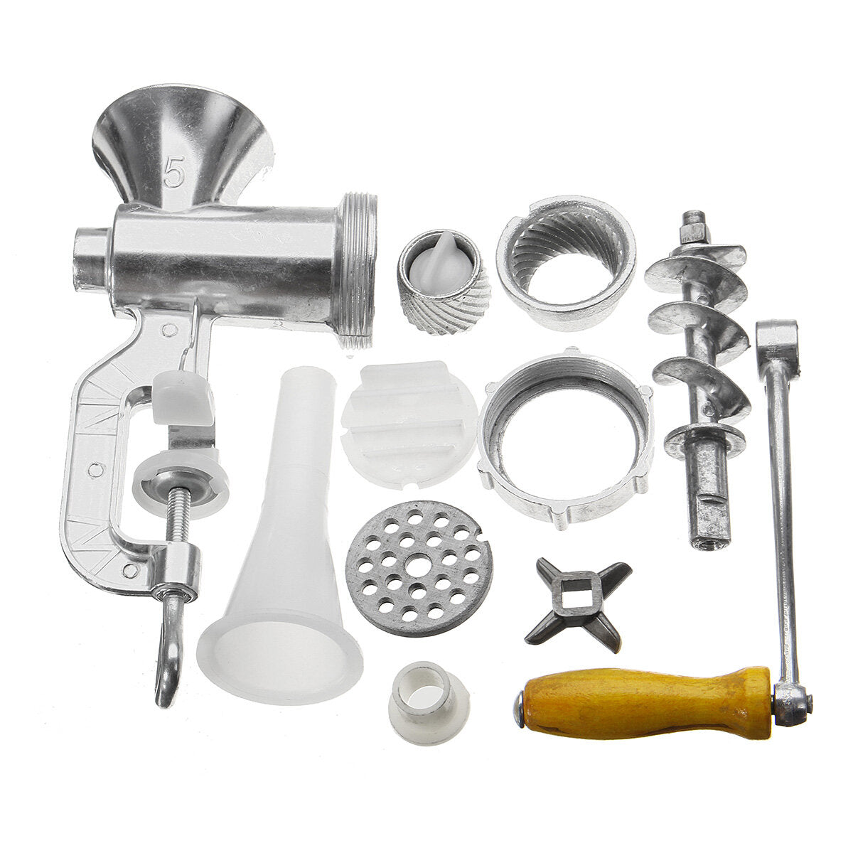 Aluminum Alloy Manual Multifunction Meat Grinder Mincer Enema Table Kitchen Home