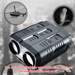 1080P Night Vision Binoculars, 5X Zoom, Rechargeable, IP54 Waterproof, 300M Range, Dual Use for Hunting & Camping