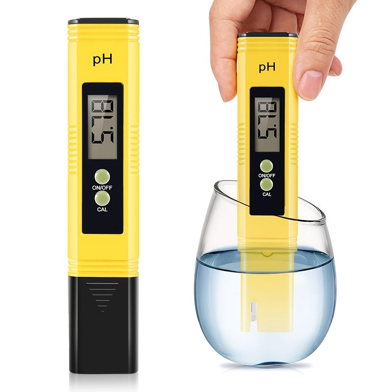 PH Meter for Water Hydroponics Digital PH Tester Pen Pocket Size Yellow