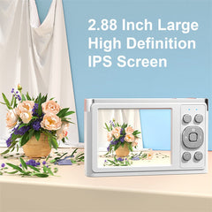 4K 50MP Digital Camera Video Camcorder 2.88" IPS Screen AF 8X Zoom 750mAh Portable Mirrorless Camera