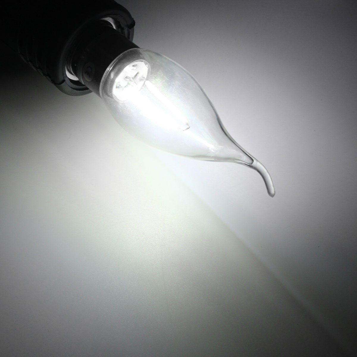 Non-Dimmable 2W Sliver Pull Tail Incandescent Candle Light Bulb 220V