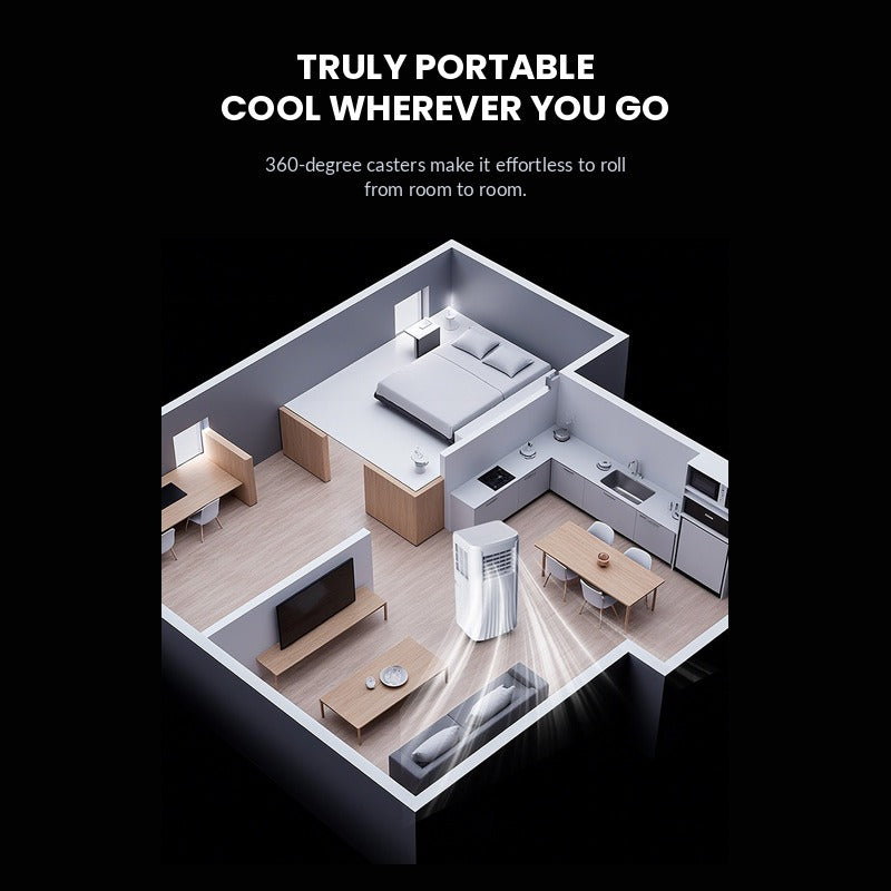 Smart Portable Air Conditioner & Dehumidifier | Self-Evaporating & Whisper-Quiet