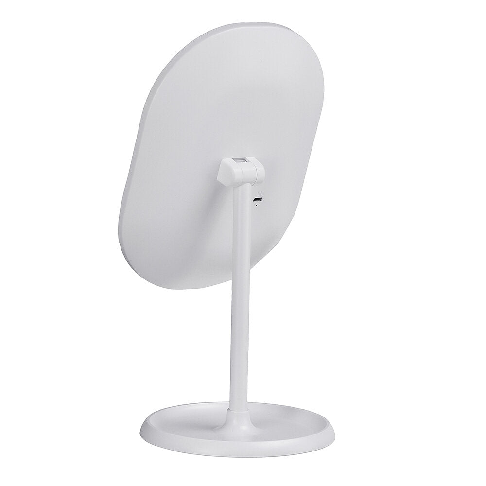 Professional Makeup Mirror with LED Light USB Charging 180Rotation 3 Light Mode 10X Magnification Touch Button Detachable Base