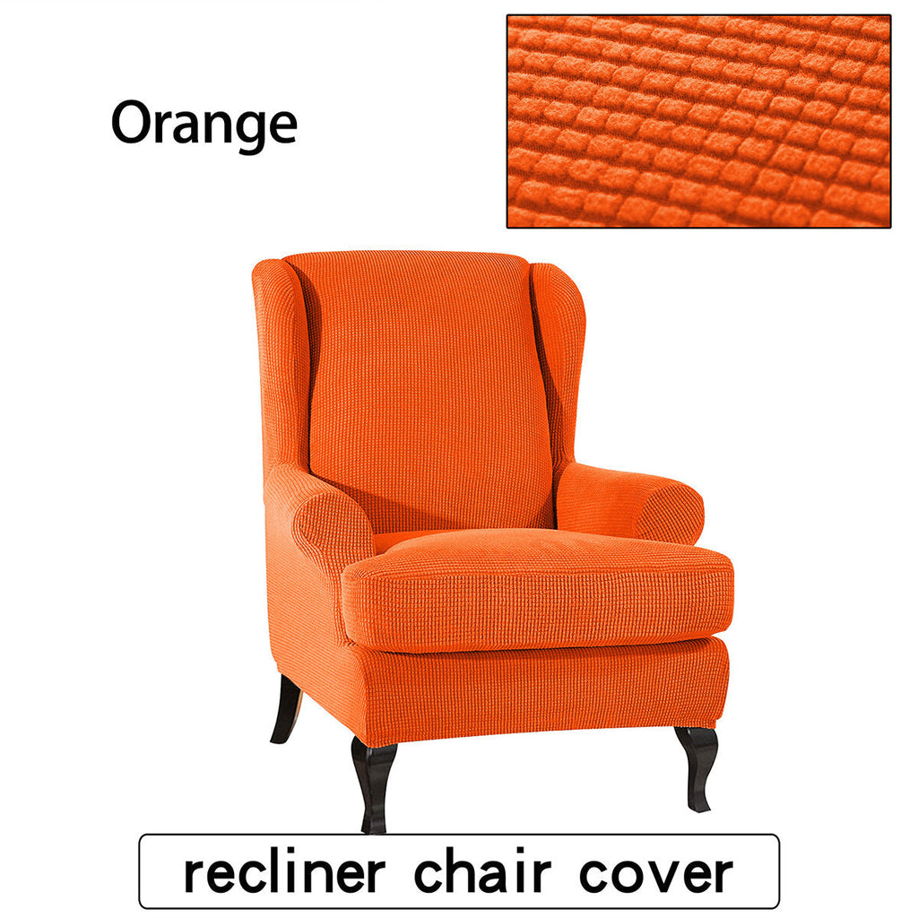 Elastic Fibre Armchair Wingback Wing Chair Covers Stretch SlipCover Protector