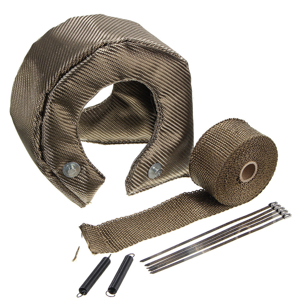 T4 Turbo Heat Shield Blanket Cover with Exhaust Manifold Downpipe Wrap Kit