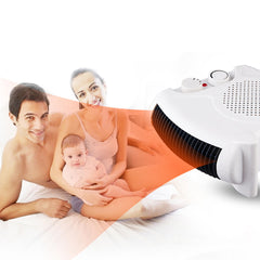 Mini Mute 1800W Electric Heater & Fan, 3 Speeds, Portable Desktop Warmer for Home/Office