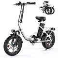 Electric Bike 36V 10.4AH 250W(Peak 500W) Motor Recommended Top Speed 25KM/H 16inch Tire 55-88KM Max Mileage 120KG Max Load