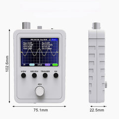 2.4" TFT Digital Oscilloscope Kit With Power Supply And BNC-Clip Cable Probe Q15001