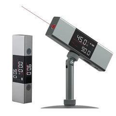 2 In 1 Dual Laser Protractor Digital Level Ruler Rechargeable 360 Arbitrary Angle Cast Line Measurement