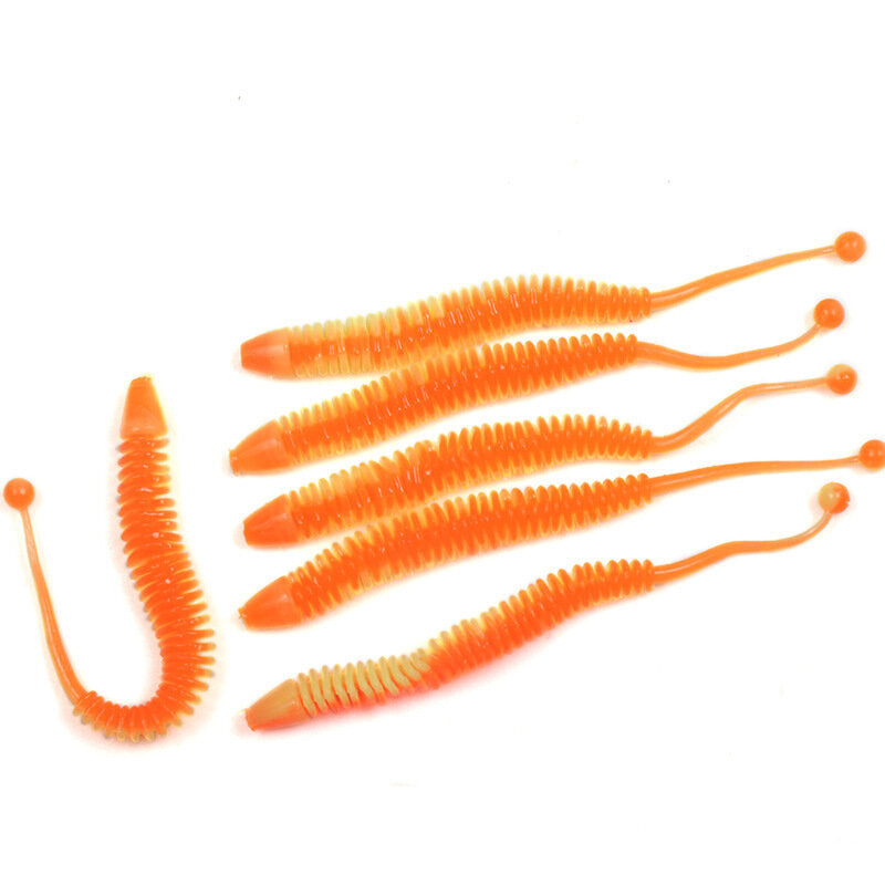 6 Pcs Soft Fishing Lure 8cm PVC Artificial Worm Soft Bait Fish Wobblers Bass Carp Fishing Bait