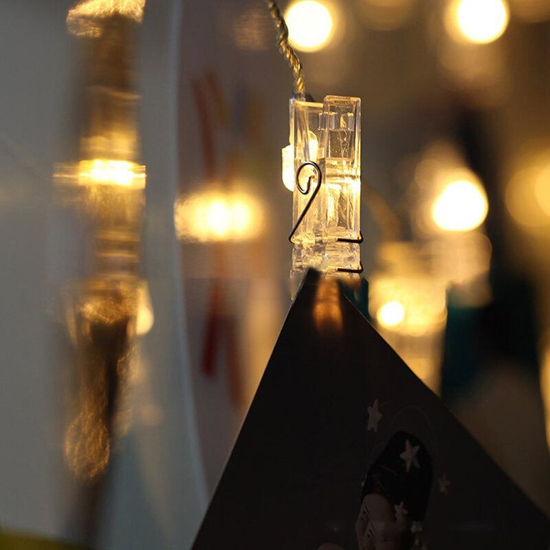 1.5M 10 LED Photo Clip String Lights LED Fairy Lights for Festival Christmas Party Wedding