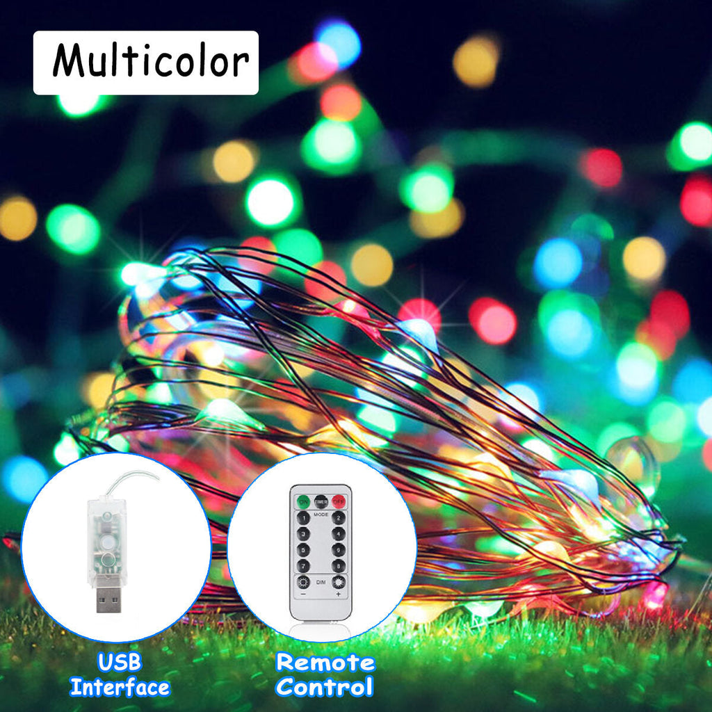 5M 50 LED String Lights Fairy Night Ornament Decor Holiday Christmas Wedding