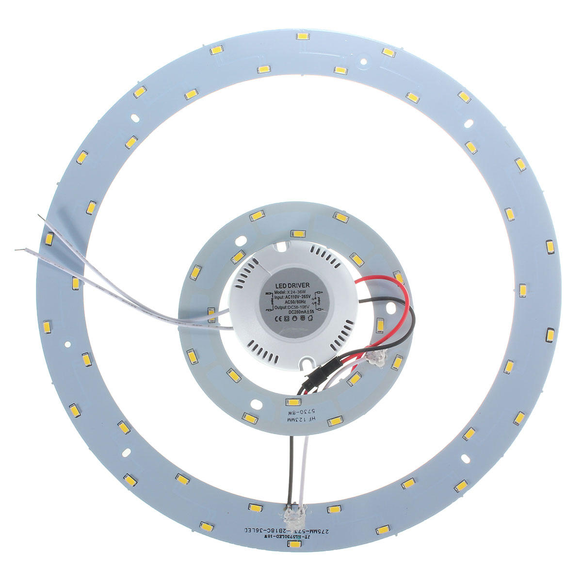 25W 5730 SMD LED Double Panel Circles Annular Ceiling Light Fixtures Board Lamp