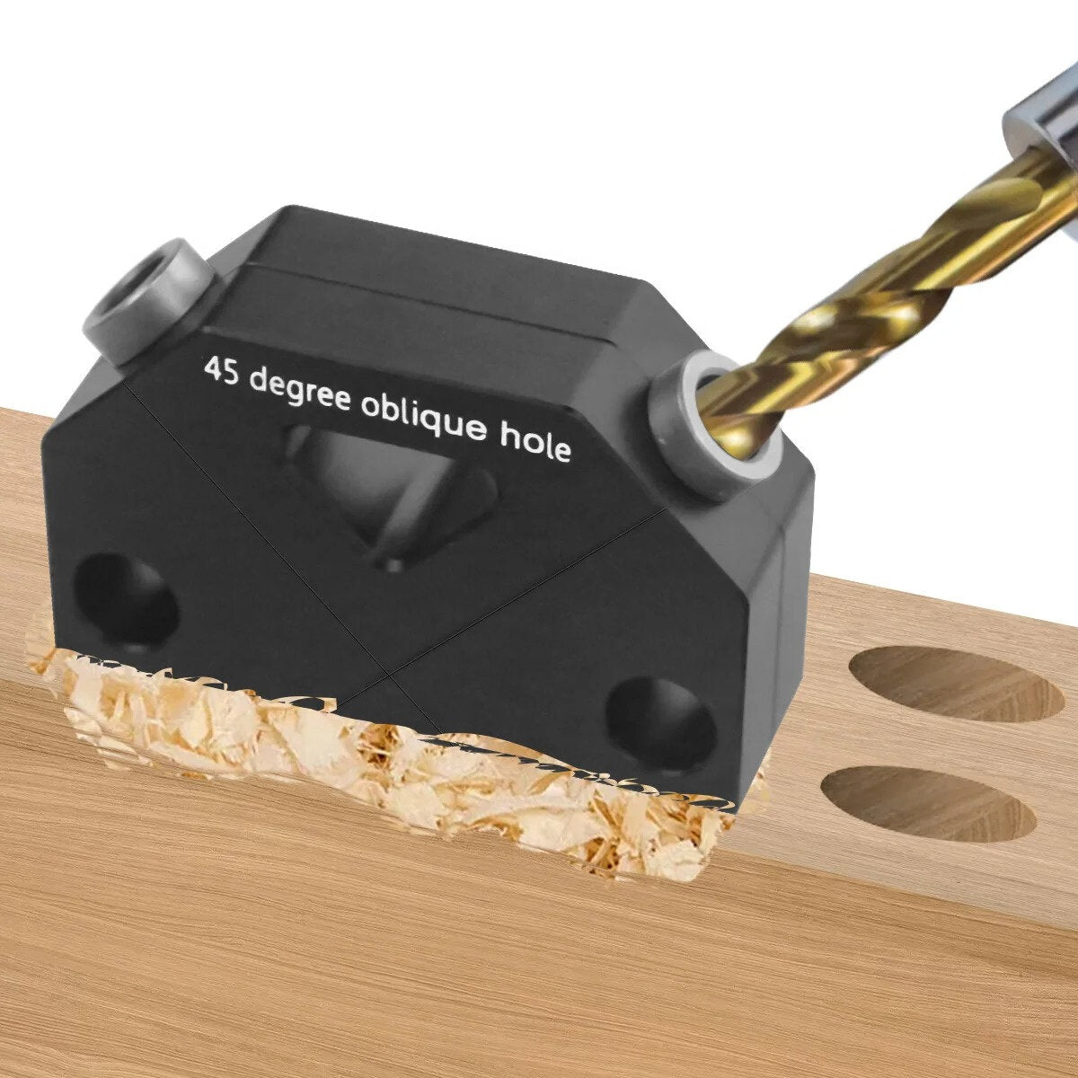 45-Degree Pocket Hole Jig Kit - Durable Aluminum, 9.5mm Drill Bit, Easy to Use Woodworking Tool for Precise Joints