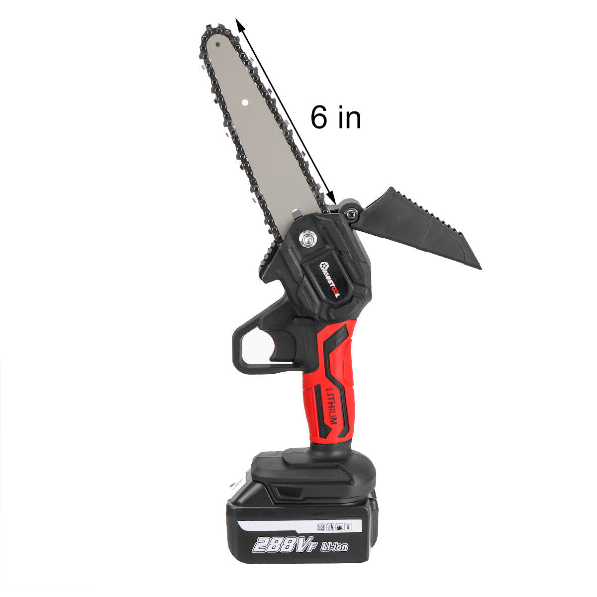 6 Inch 1200W Electric Chain Saw Cordless Pruning Chainsaw Garden Woodworking Tool
