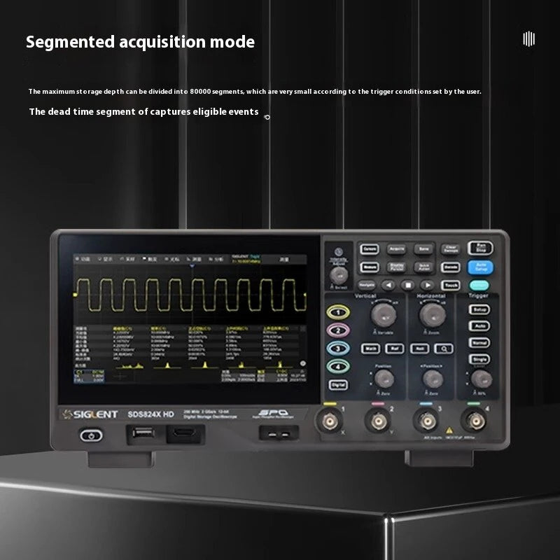 Oscilloscope 100MHz 70MHz Bandwidth 2GSa/s 12-bit High Resolution Enhanced Signal Analysis Versatile Triggers