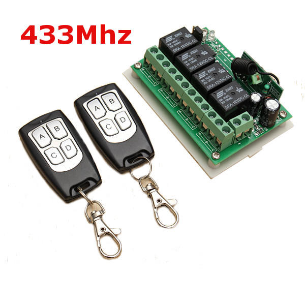 3Pcs Geekcreit 12V 4CH Channel 433Mhz Wireless Remote Control Switch With 2 Transimitter