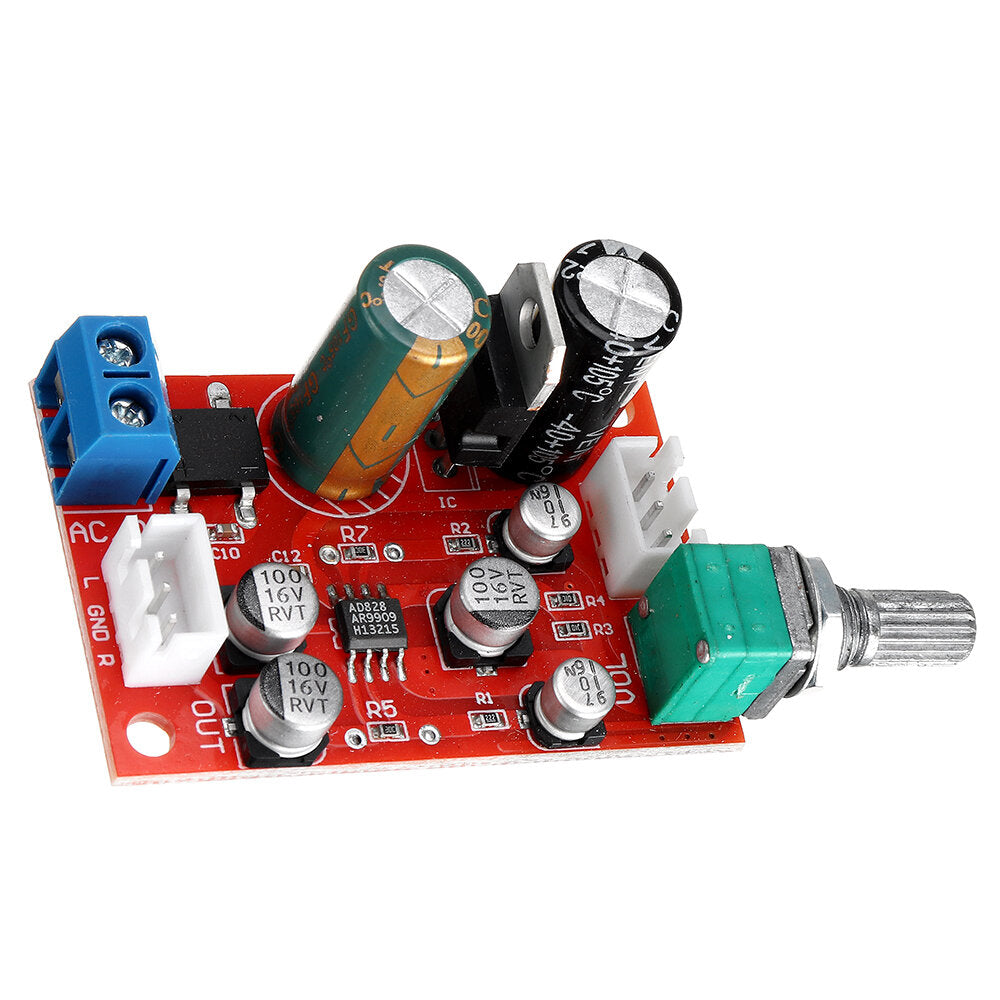 Operational Amplifier Preamplifier Board Single Power Supply with Volume Potentiometer