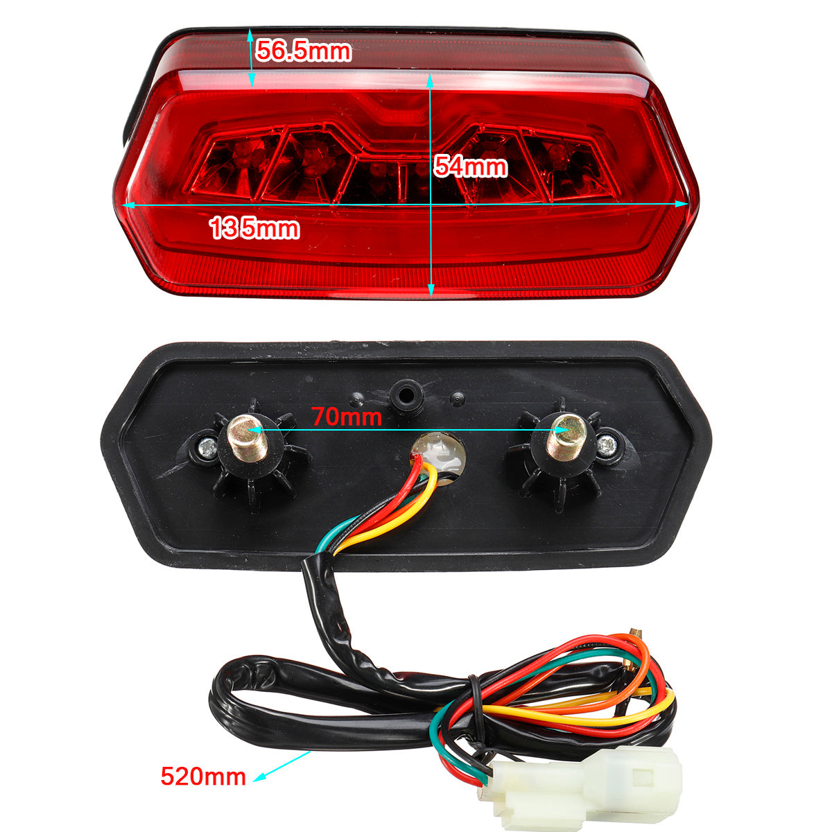 12V Motorcycle LED Brake Rear Tail Turn Signal License Integrated Light