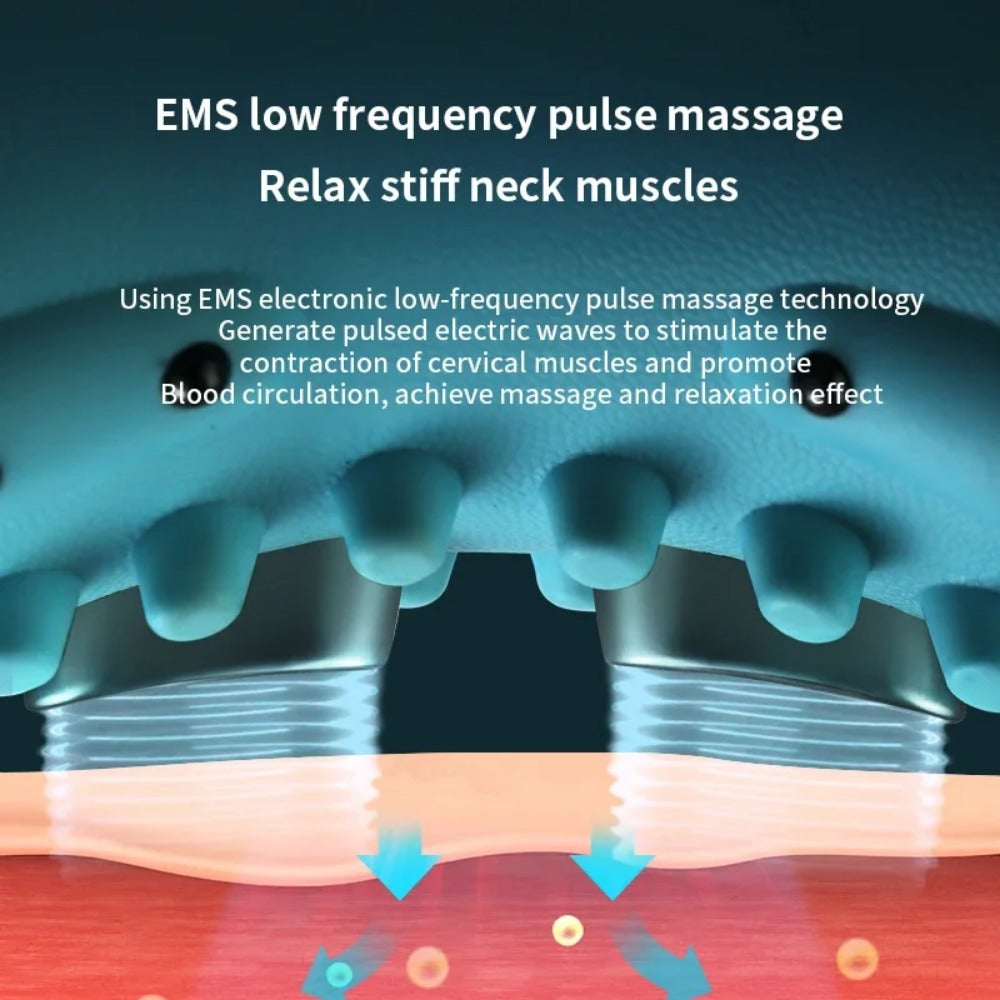 Multifunctional Infrared Neck Massager with Vibration & Heating for Cervical Support and Relaxation