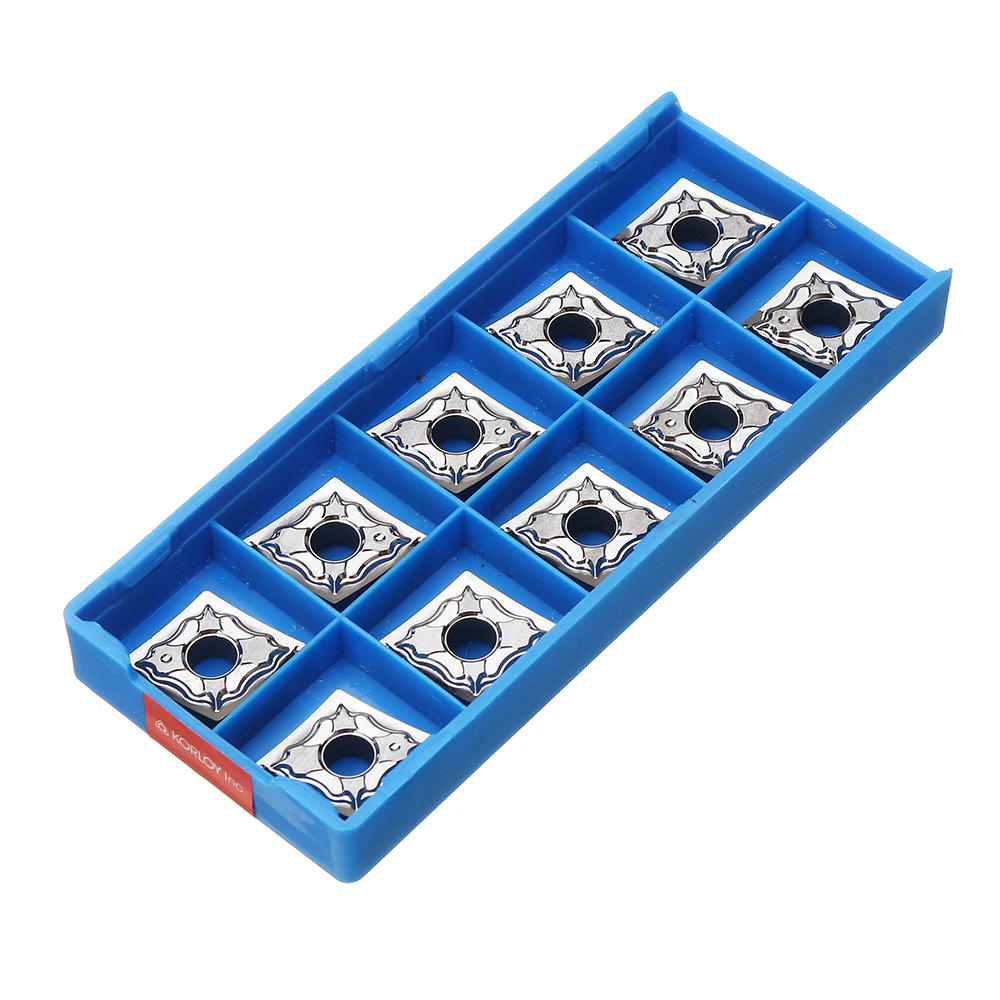 10pcs CNMG120404-AK Carbide Insert MCGNR/L1616H12 Tool Holder Insert Used for Aluminum