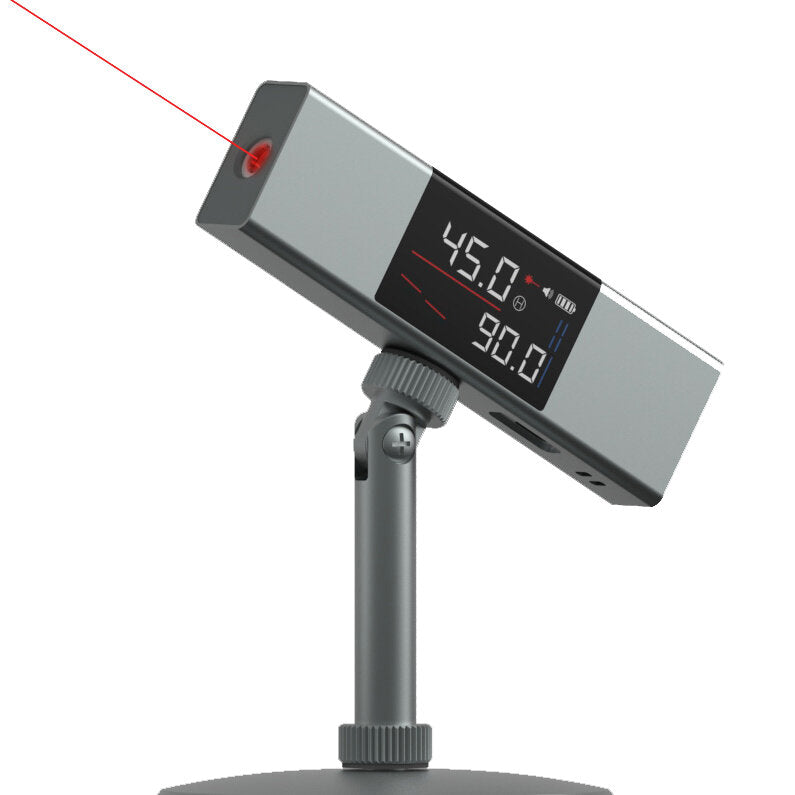2 In 1 Dual Laser Protractor Digital Level Ruler Rechargeable 360 Arbitrary Angle Cast Line Measurement