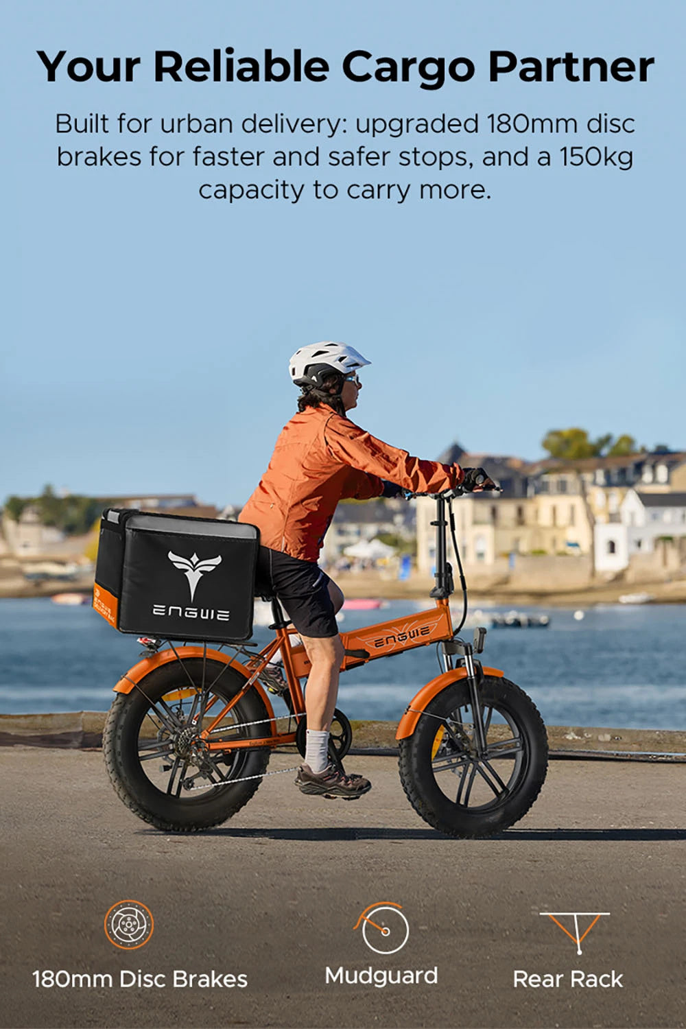 Boost 48V 13AH 250W Motor Recommended Top Speed 25KM/H 20 Inch Electric Bicycle 120KM Mileage Range Max Load 150KG ENGWE EP-2 Boost