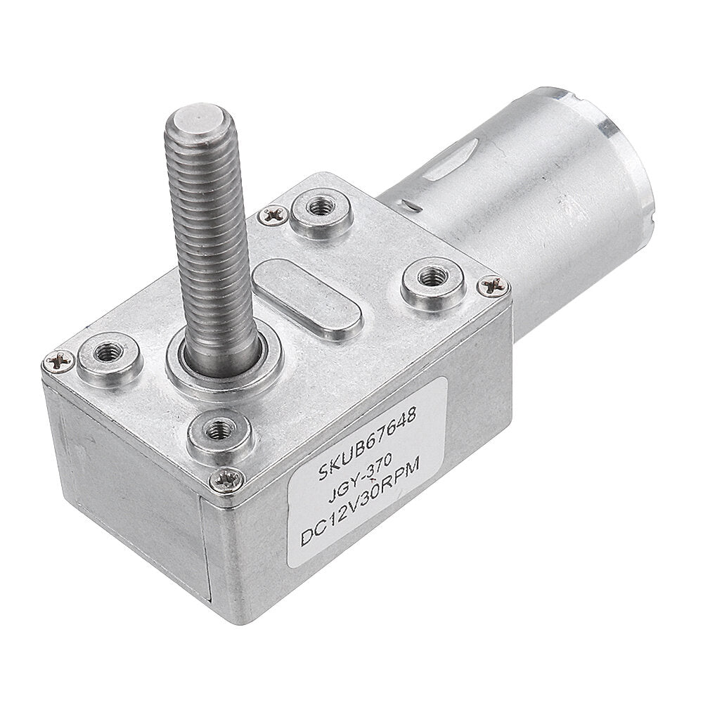 DC 12V Worm Gear Motor 10/30/90/150RPM Turbine Self-locking Reduction Gear Motor