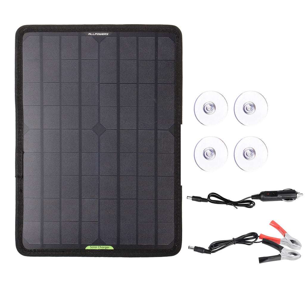 10W Solar Panel Charger For RV Boat Car Portable Solar Power Panel Kita