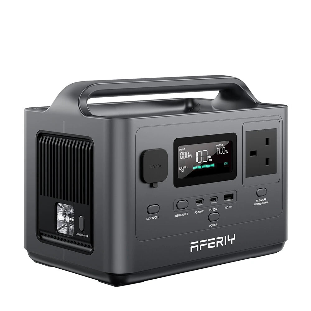 Portable Power Station 400W 256Wh LiFePO4 Battery, 300W AC & 120W Solar Charging for Reliable Backup for Camping,RV Outdoor Solar Generator