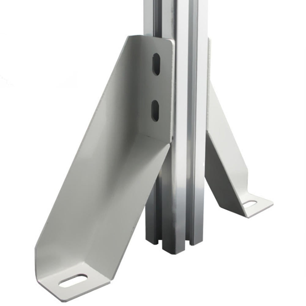 Industrial Aluminum Extrusions Right Angle Inclined Bracket Connector Reinforced Black