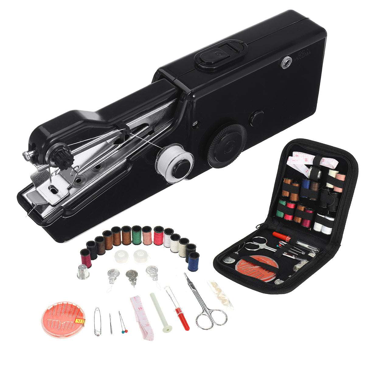 Without Battery Hand-held Electric Sewing Set Pink/Black/White Hand-held Sewing Machine