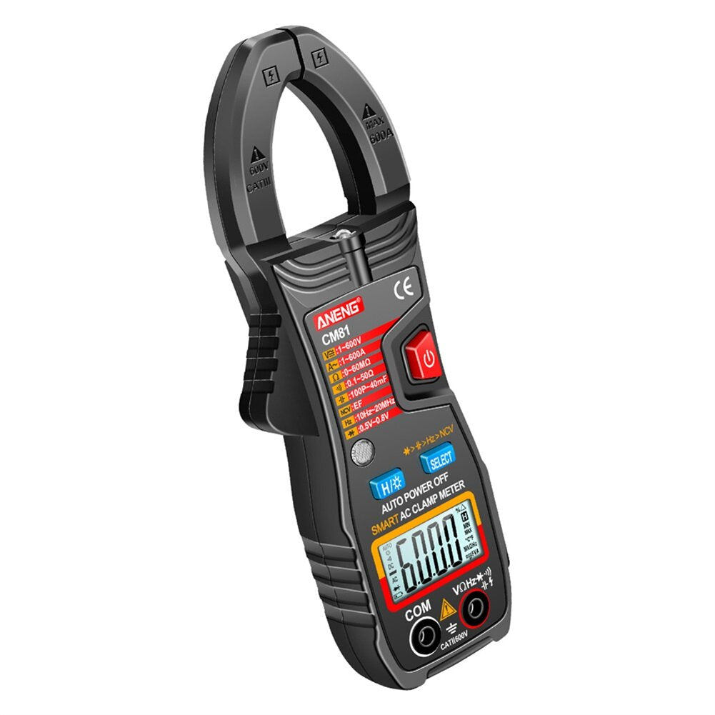 6000 Counts Auto Range NCV Digital Clamp Meter DC/AC Voltage Current Resistance Frequency Capacitance Tester
