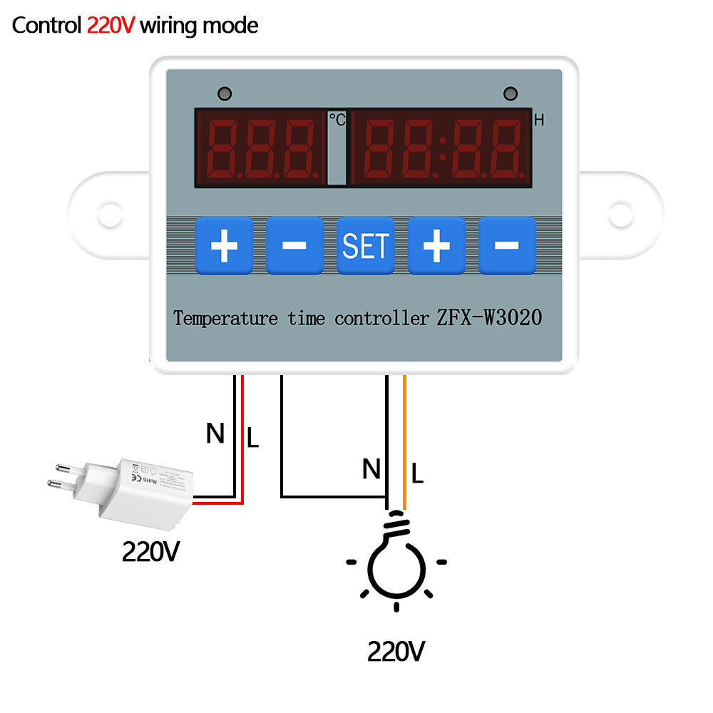 High-precision Thermostat Temperature Controller Board Micro Digital Display Temperature Control Switch