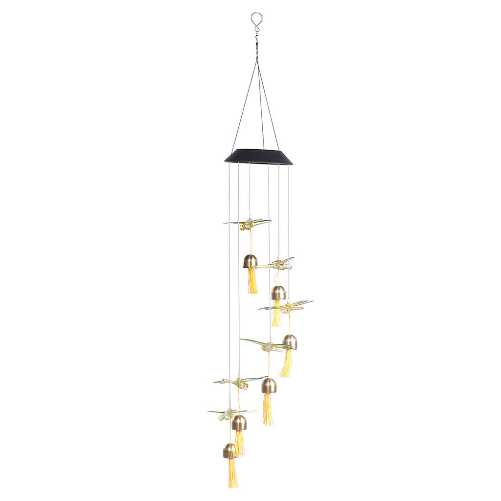 Colorful Solar Bell Wind Chime Light Automatic Waterproof Solar Powered Wind Chime Lamp