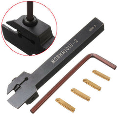 10x10x100mm Lathe Turning Tool Holder With 4pcs MGMN200 Inserts