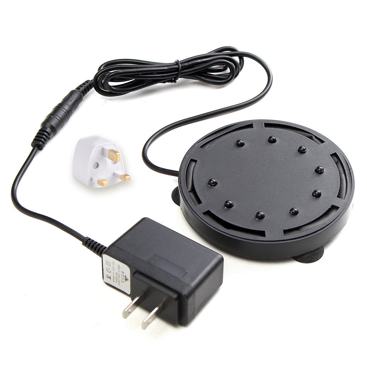 9 LED Aquarium Bubble Light Air Stone,Tank LED Air Bubbler Light Submersible Air Pump Bubble Stone Lamp for Turtle Tank Decoration