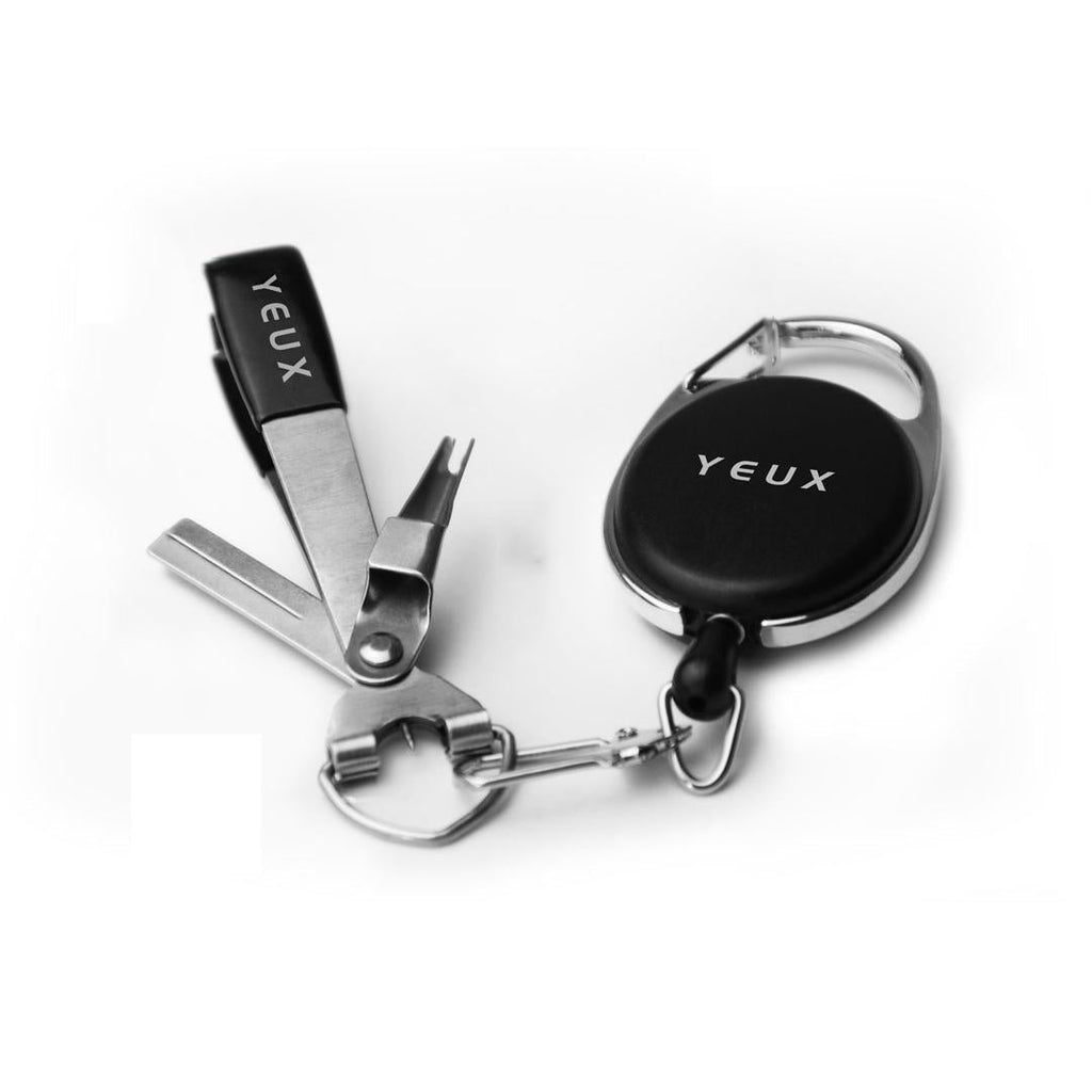 Multifunctional Fly Fishing Knot Tying Tool Portable Quick Thimble Lines Scissors Clipper Hook Sharpener